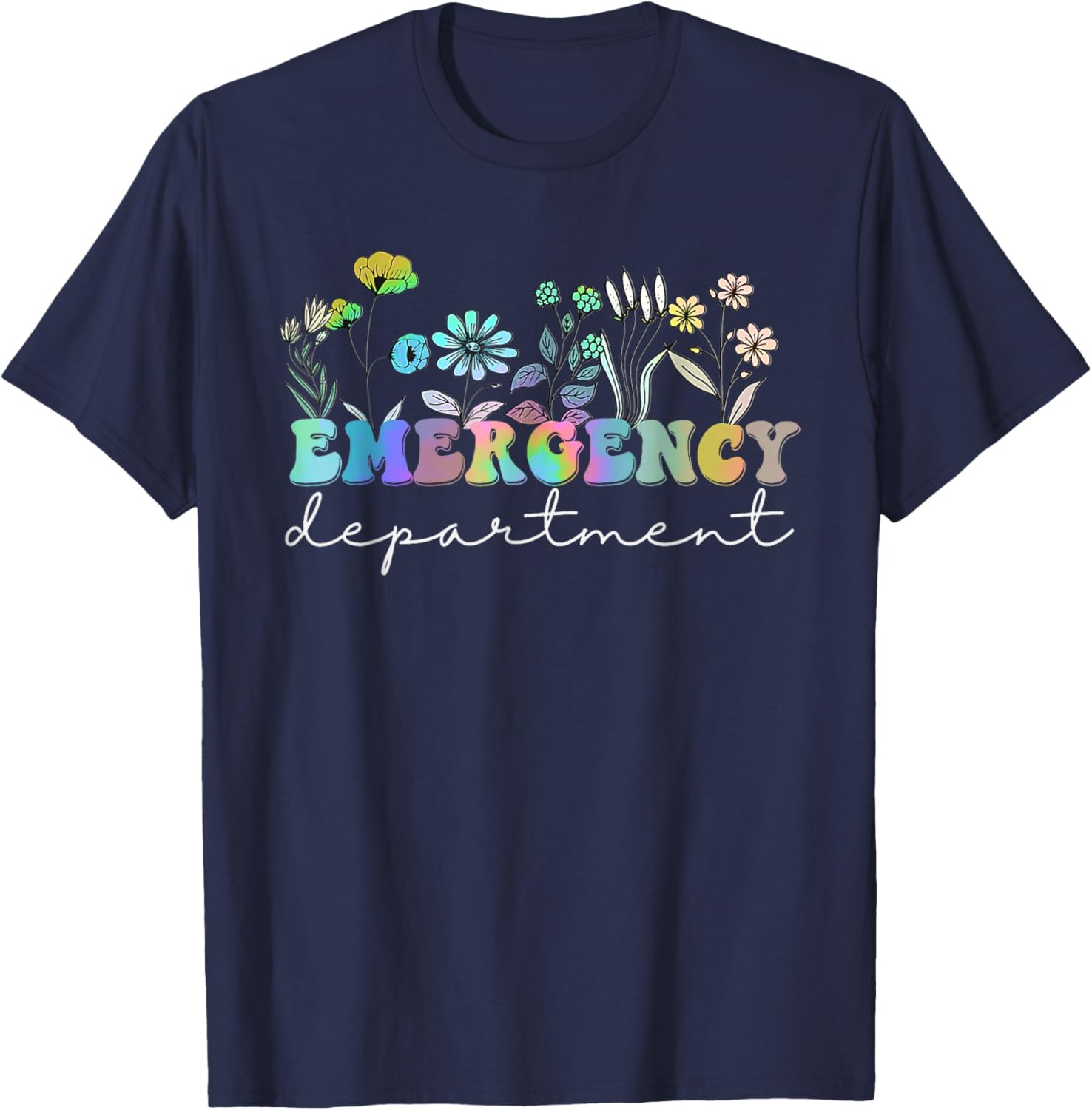 ER Nurse Emergency Department Emergency Room Tie Dye T-Shirt - T-Shirt | Navy