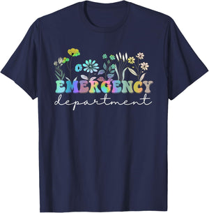 ER Nurse Emergency Department Emergency Room Tie Dye T-Shirt - T-Shirt | Navy