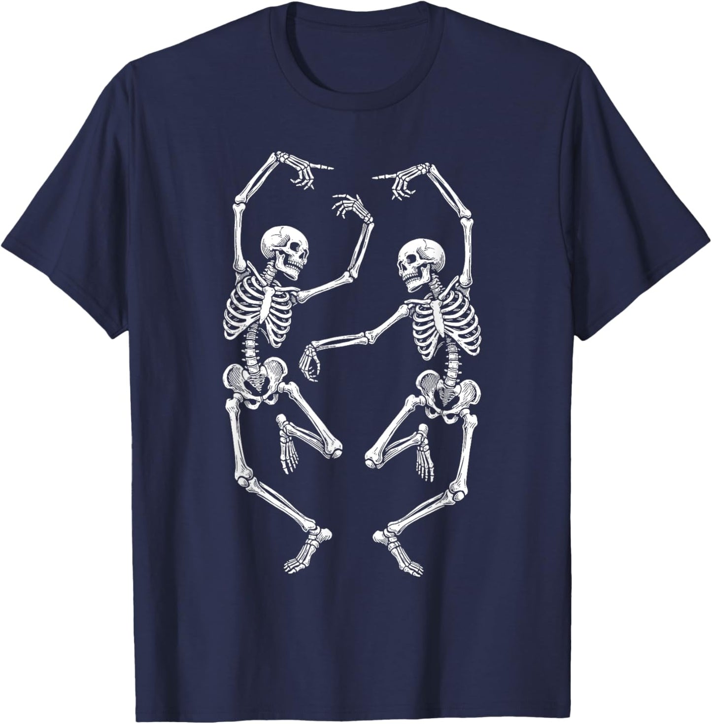 Dancing Skeleton Skelet Dance Skull Party Funny Halloween T-Shirt - T-Shirt | Navy