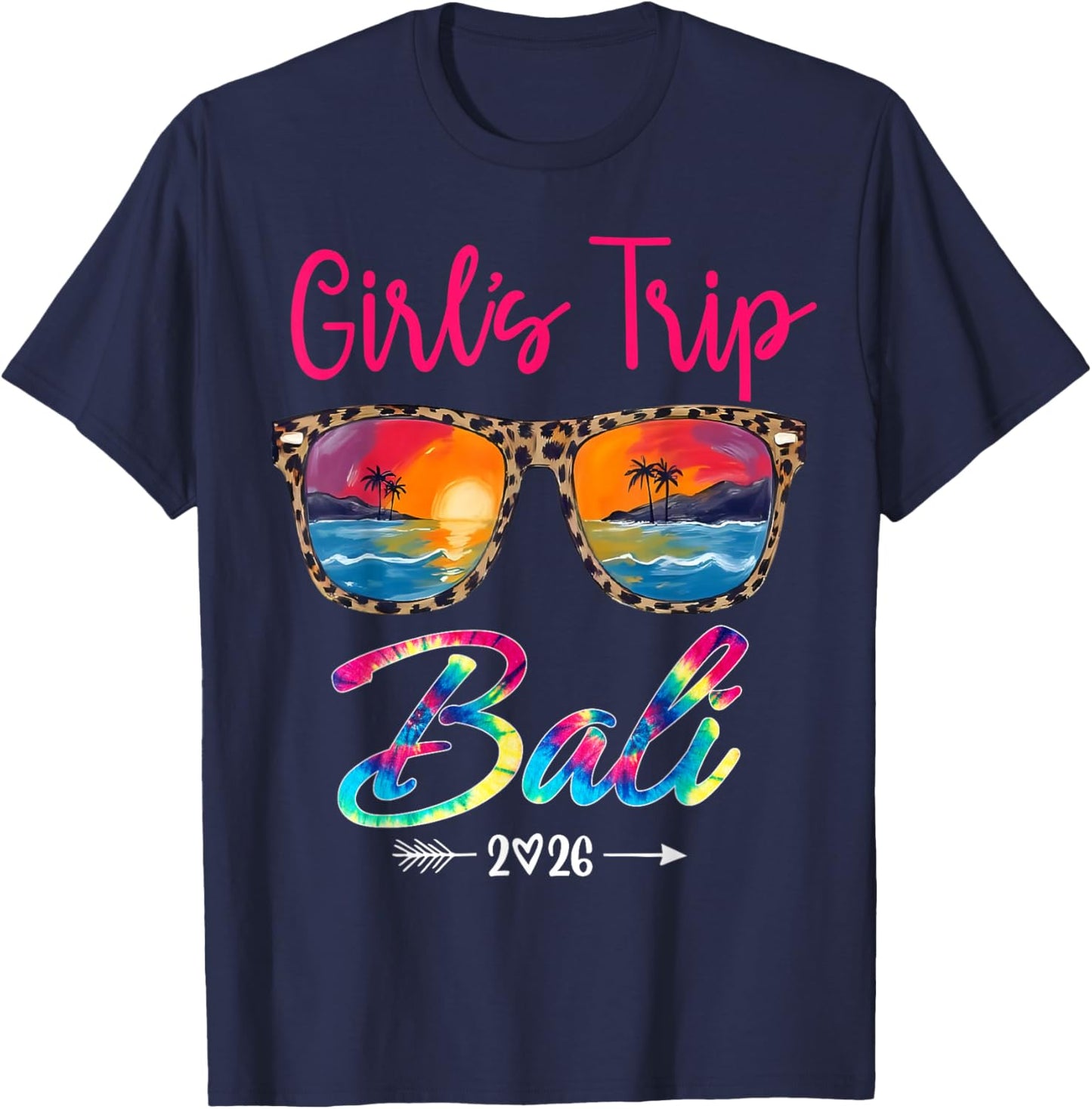 Girls Trip Bali 2026 Girls Weekend Summer Vacation Party T-Shirt - T-Shirt | Navy