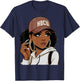 HBCU Girl Black College Afro T-Shirt - T-Shirt | Navy