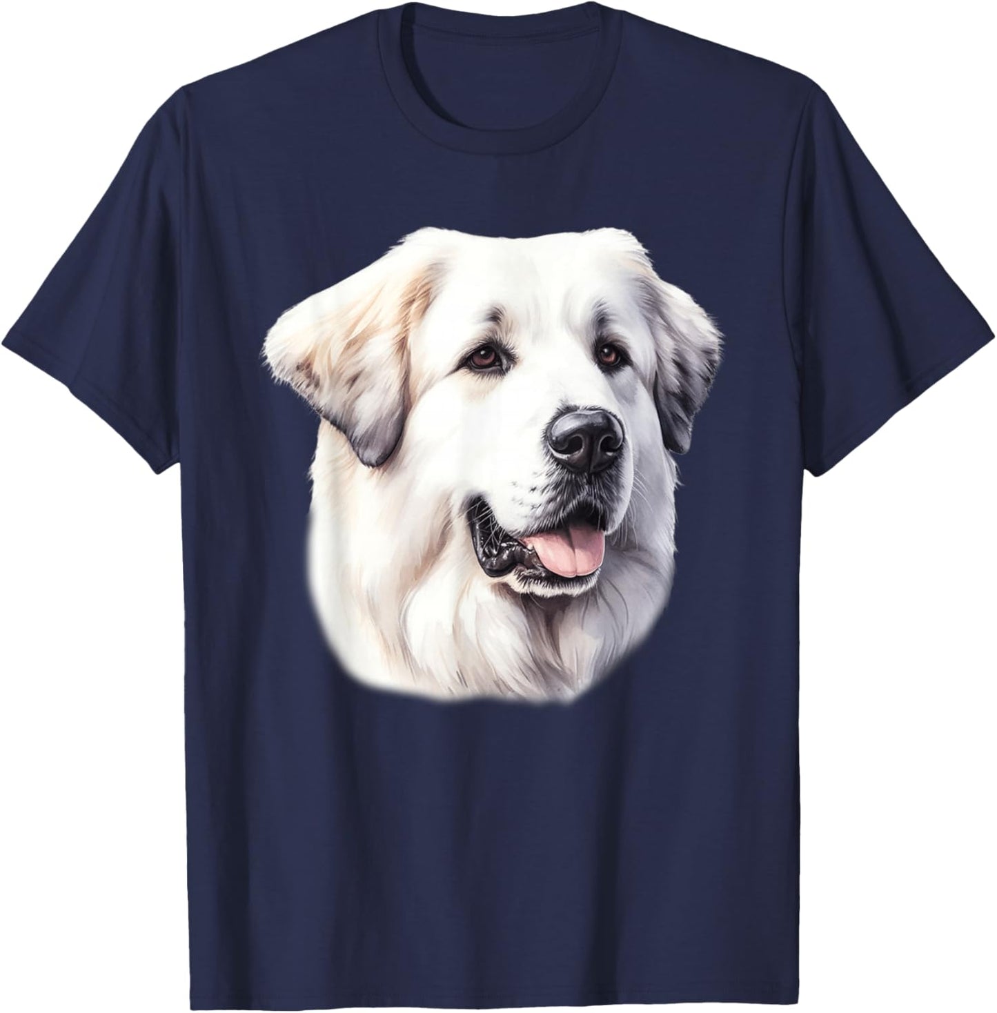 Great Pyrenees Portrait T-Shirt - T-Shirt | Navy