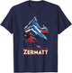 Matterhorn Ski Fun in Zermatt Alps Switzerland T-Shirt - T-Shirt | Navy