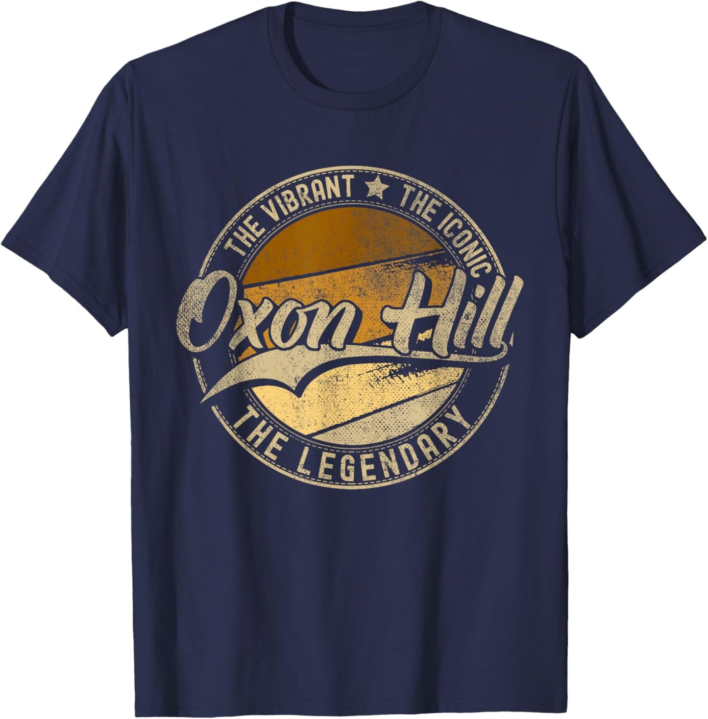 Oxon Hill MD | Maryland | Vintage Distressed T-Shirt - T-Shirt | Navy