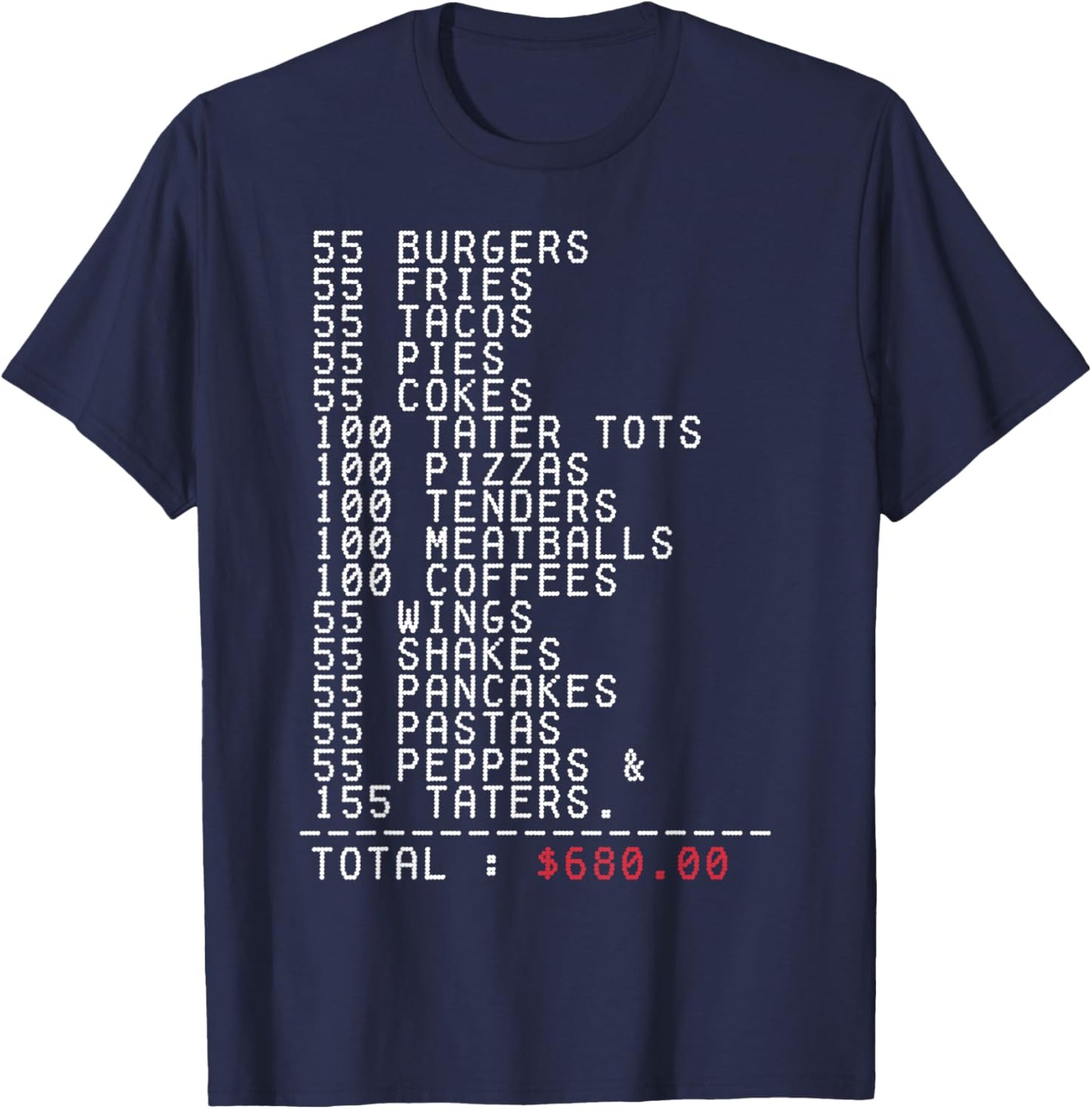 55 Burgers 55 Fries I Think You Should Leave Funny T-Shirt - T-Shirt | Navy