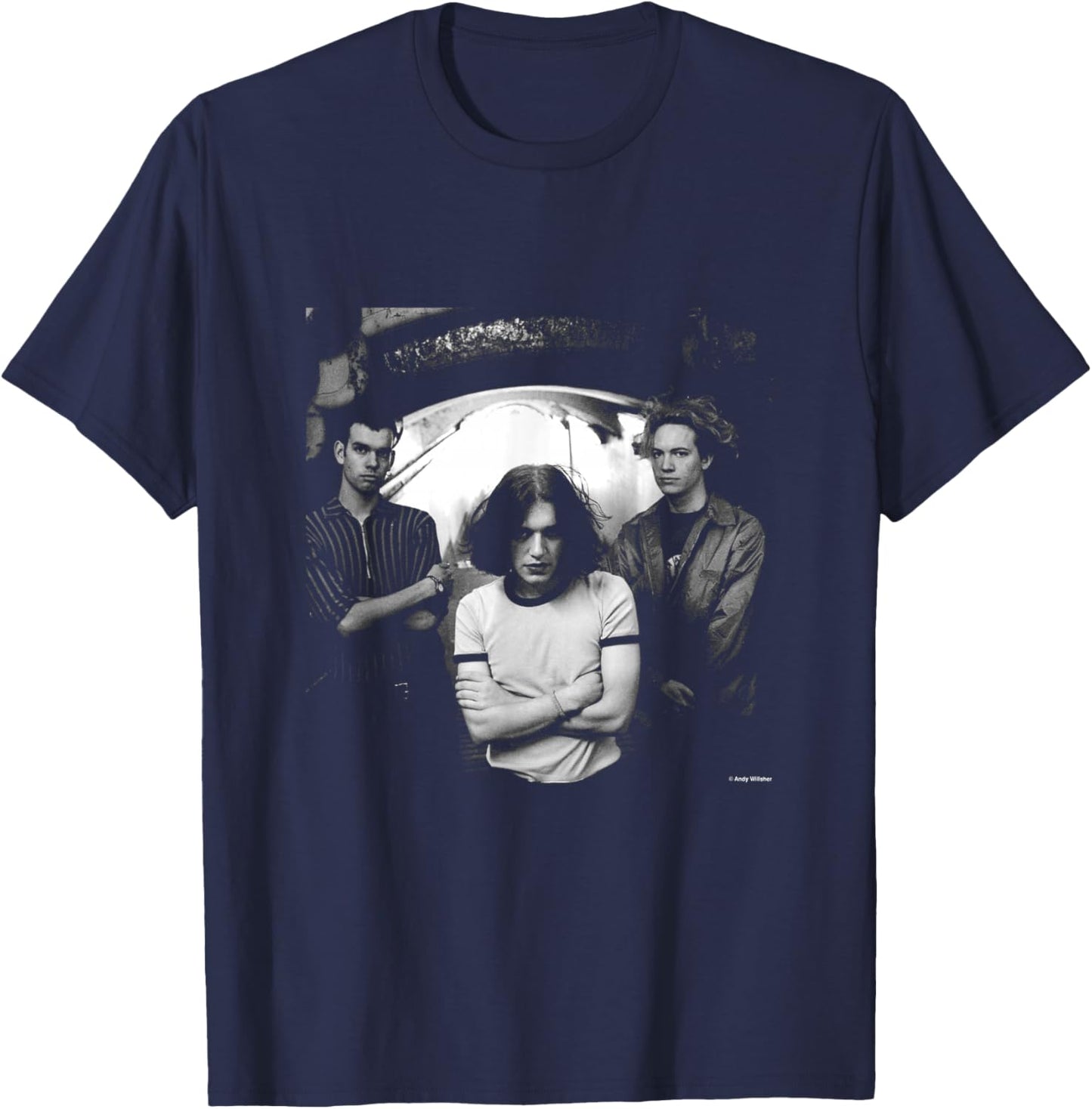 Placebo Live Brian Molko Pure Morning by Andy Willsher T-Shirt - T-Shirt | Navy