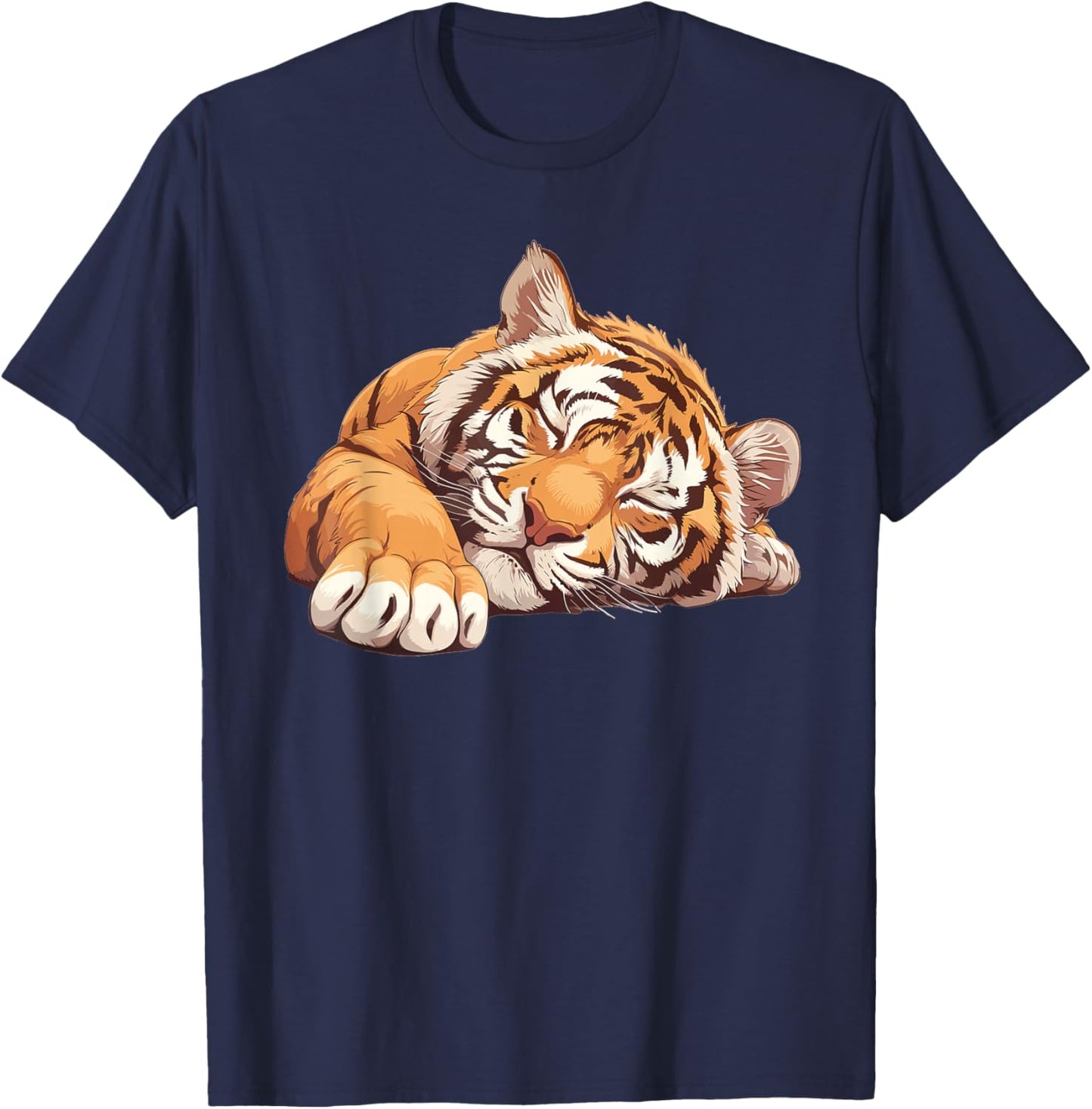 Sleeping Tiger I Kids Tiger T-Shirt - T-Shirt | Navy