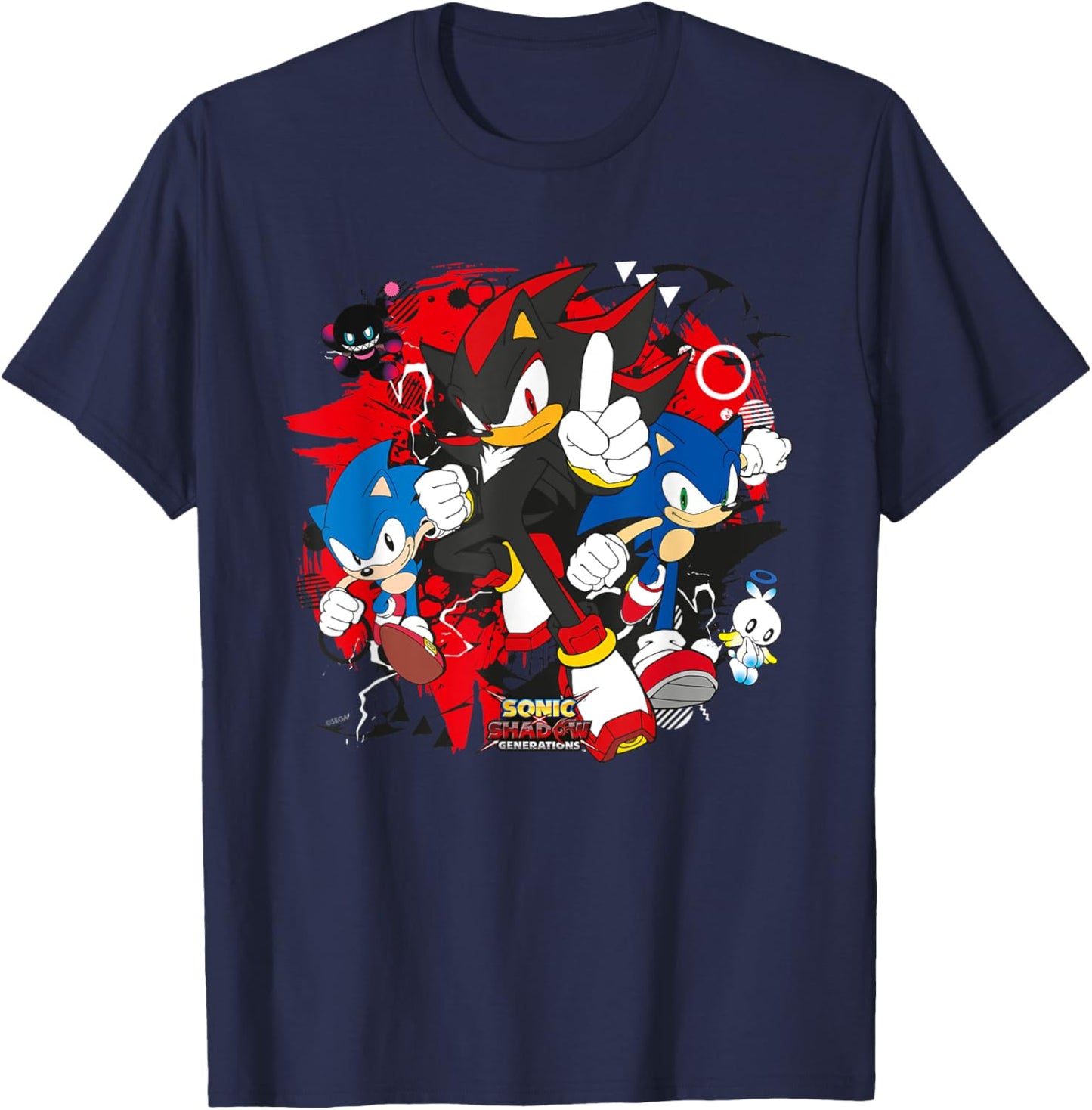 Sonic the Hedgehog, Sonic X Shadow Generations - Game On T-Shirt - T-Shirt | Navy