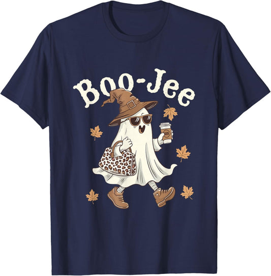 Cute Boo-Jee Tumbler Ghost Boujee Halloween Girl Women T-Shirt - T-Shirt | Navy