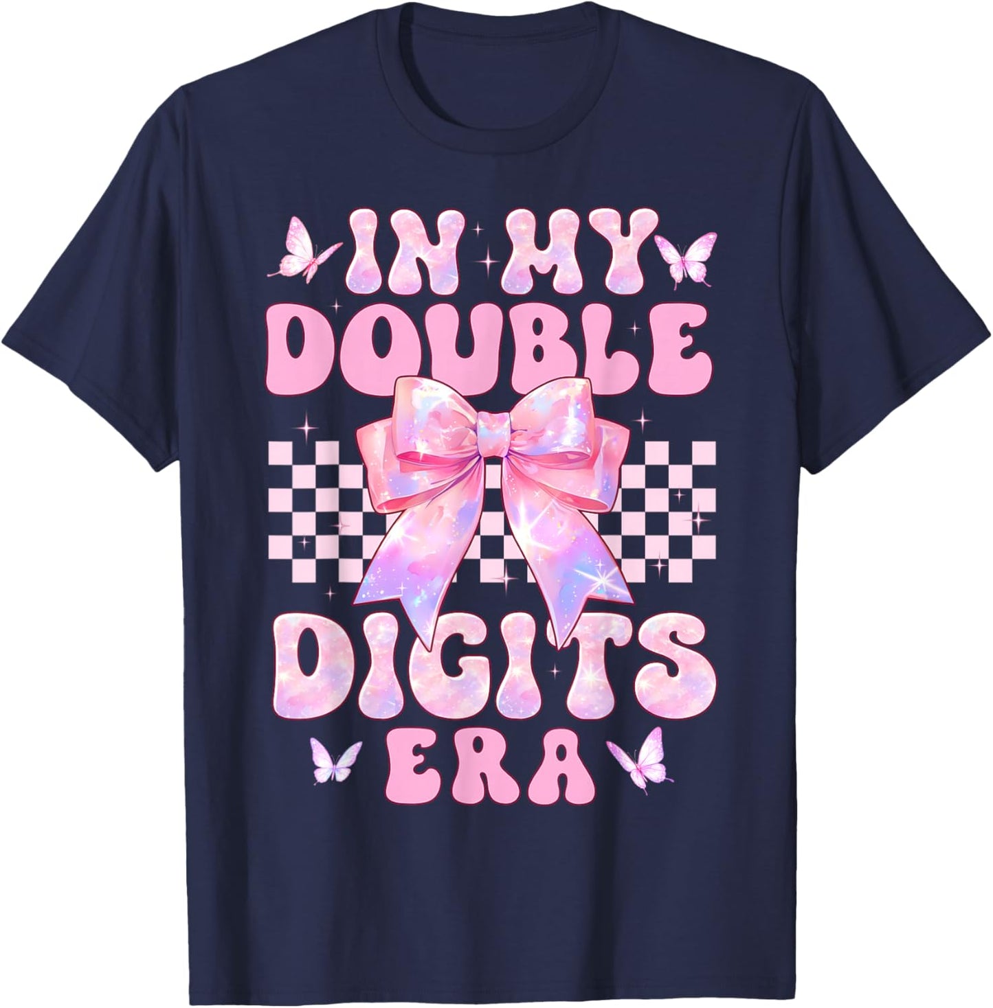 Preppy in My Double Digits Era Women Birthday Party T-Shirt - T-Shirt | Navy