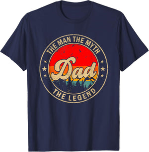 Dad the Man the Myth the Legend Father's Day for Grandpa T-Shirt - T-Shirt | Navy