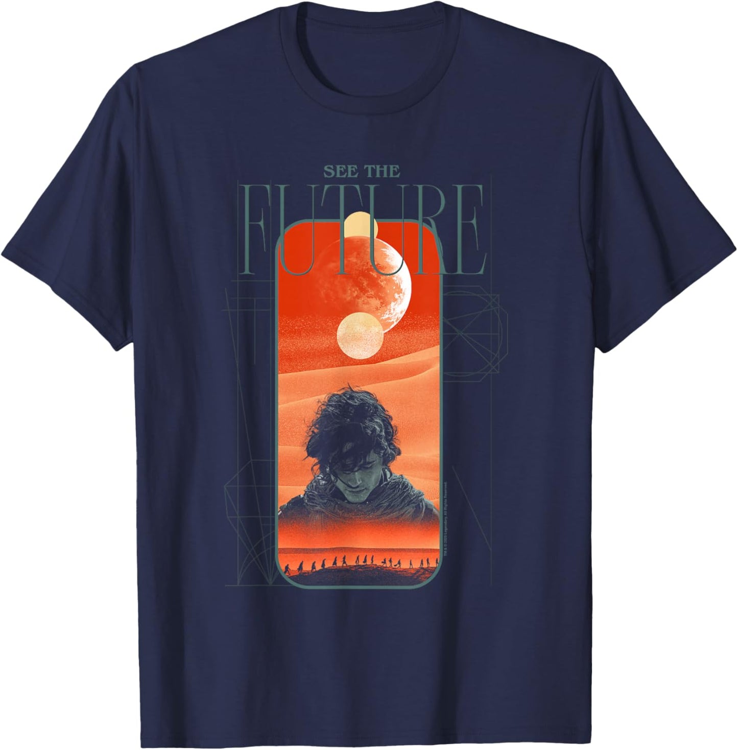 Dune: Part Two See The Future Landscape Atreides Movie T-Shirt - T-Shirt | Navy
