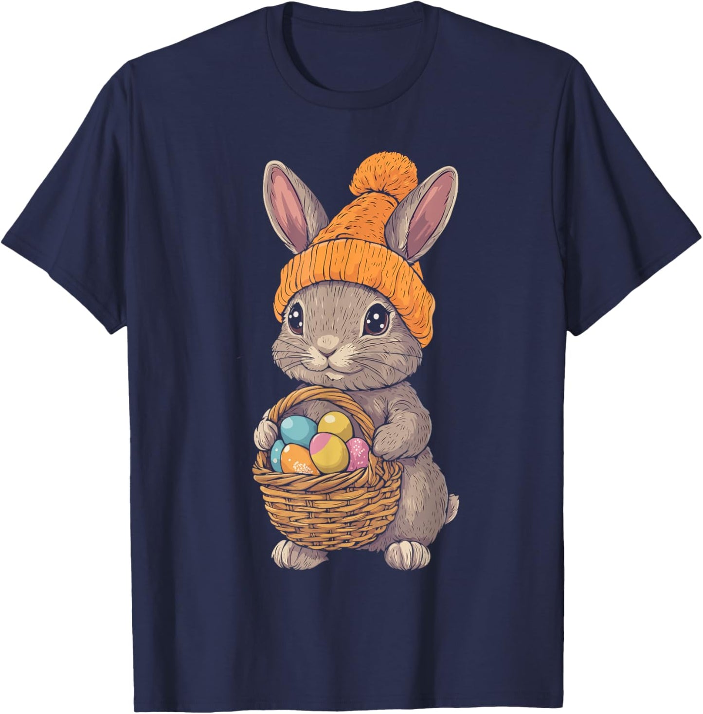 Easter Decoration Rabbit Easter Bunny Women Men Children Easter Bunny , black, S T-Shirt - T-Shirt | Navy