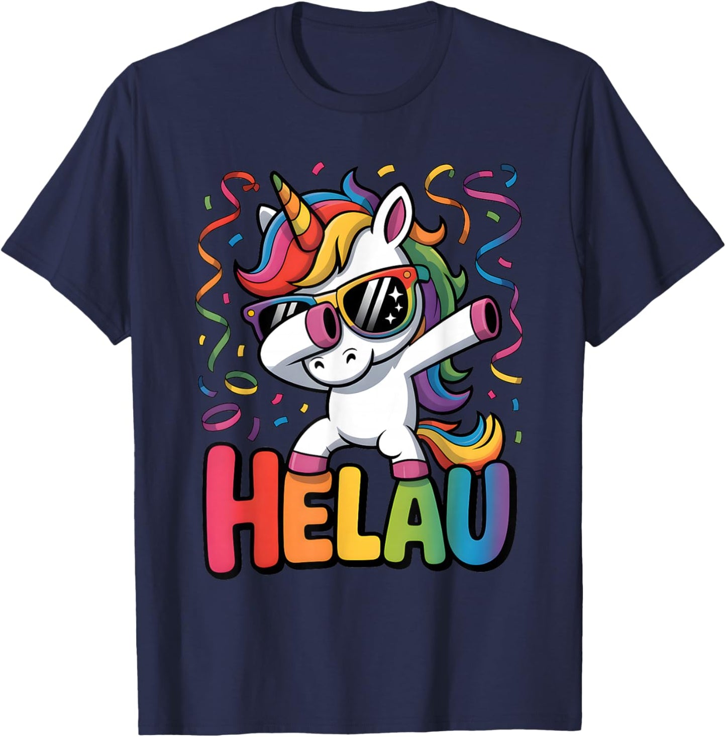 Party Unicorn Carnival Costume Carnival Costume Unicorn Helau T-Shirt - T-Shirt | Navy