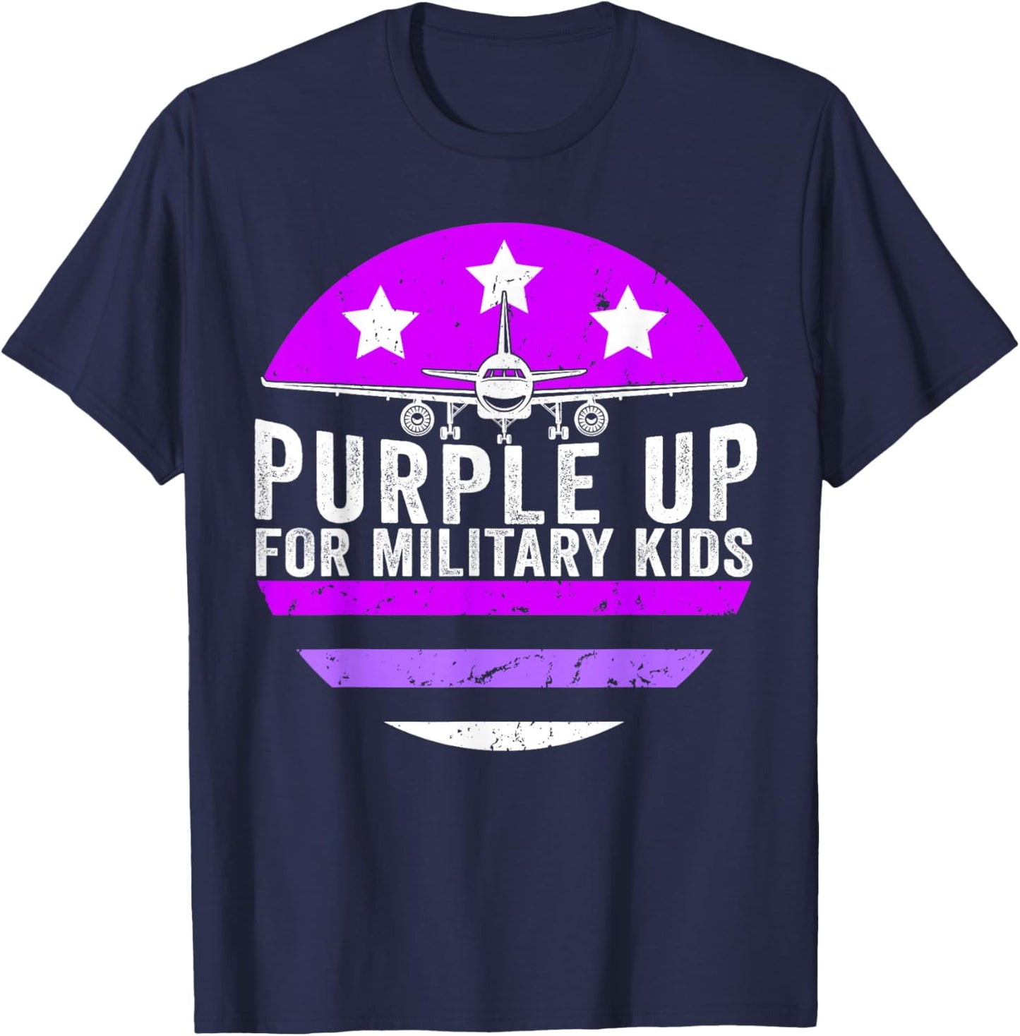 Purple Up for Military Kids Air Force Military Child Month T-Shirt - T-Shirt | Navy