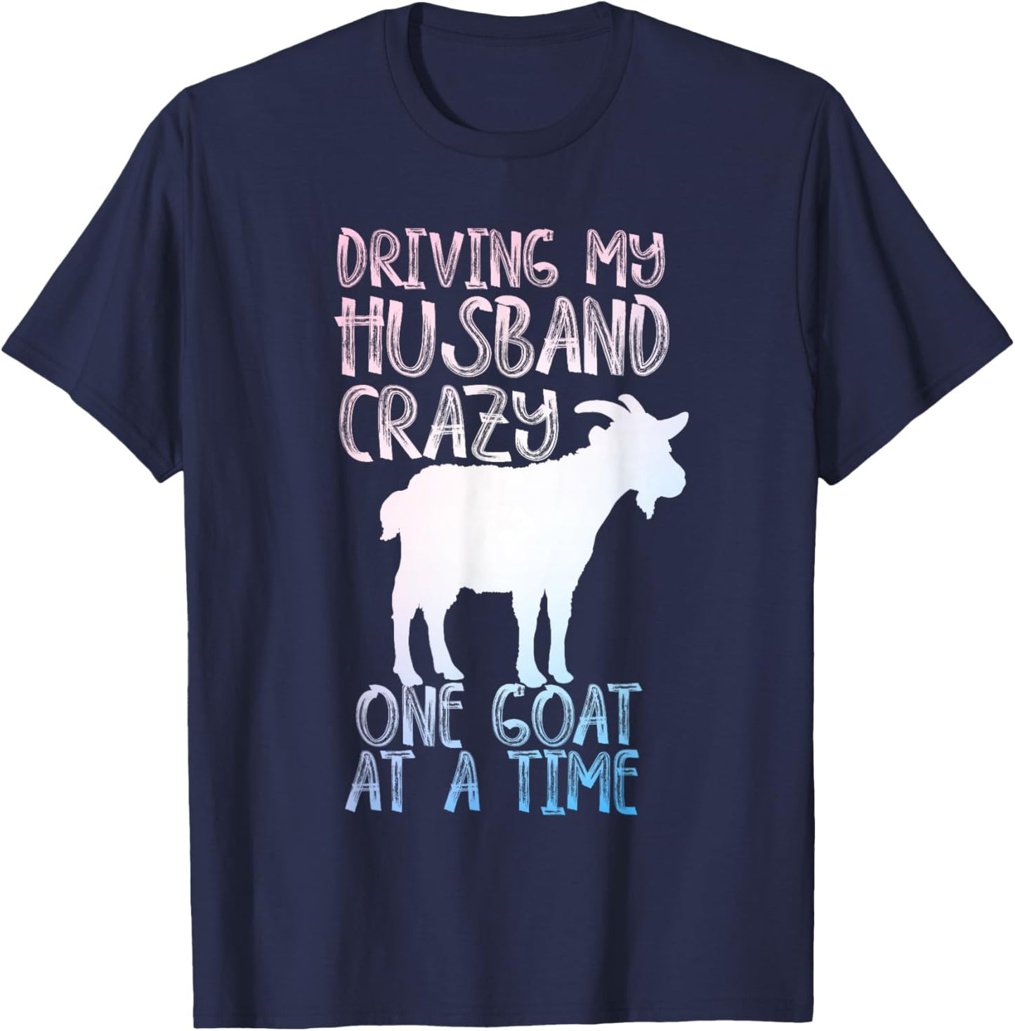 Funny Goat Design Girls Farm Animal Goat Farmer T-Shirt - T-Shirt | Navy