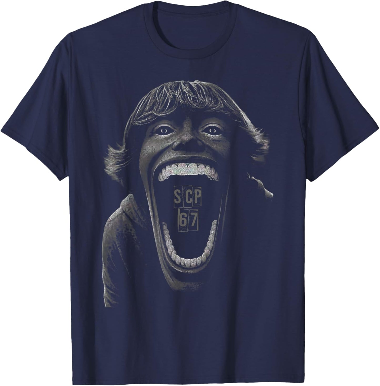 SCP 67 Six Seven 6 7 Meme Design 6 7 T-Shirt - T-Shirt | Navy