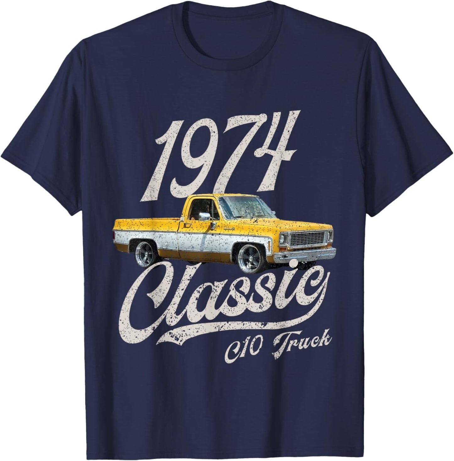 1974 74 C10 Truck T-Shirt - T-Shirt | Navy