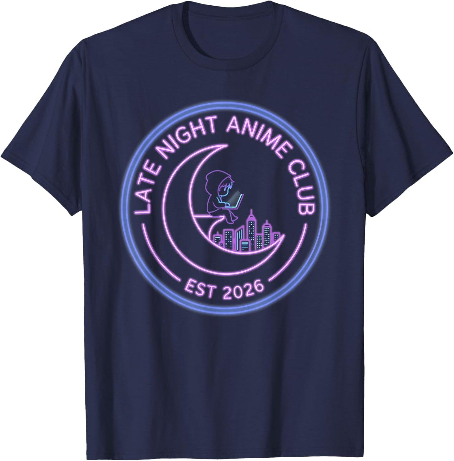 Kawaii Costume Kids Manga Outfit Binge Watcher Anime Club T-Shirt - T-Shirt | Navy