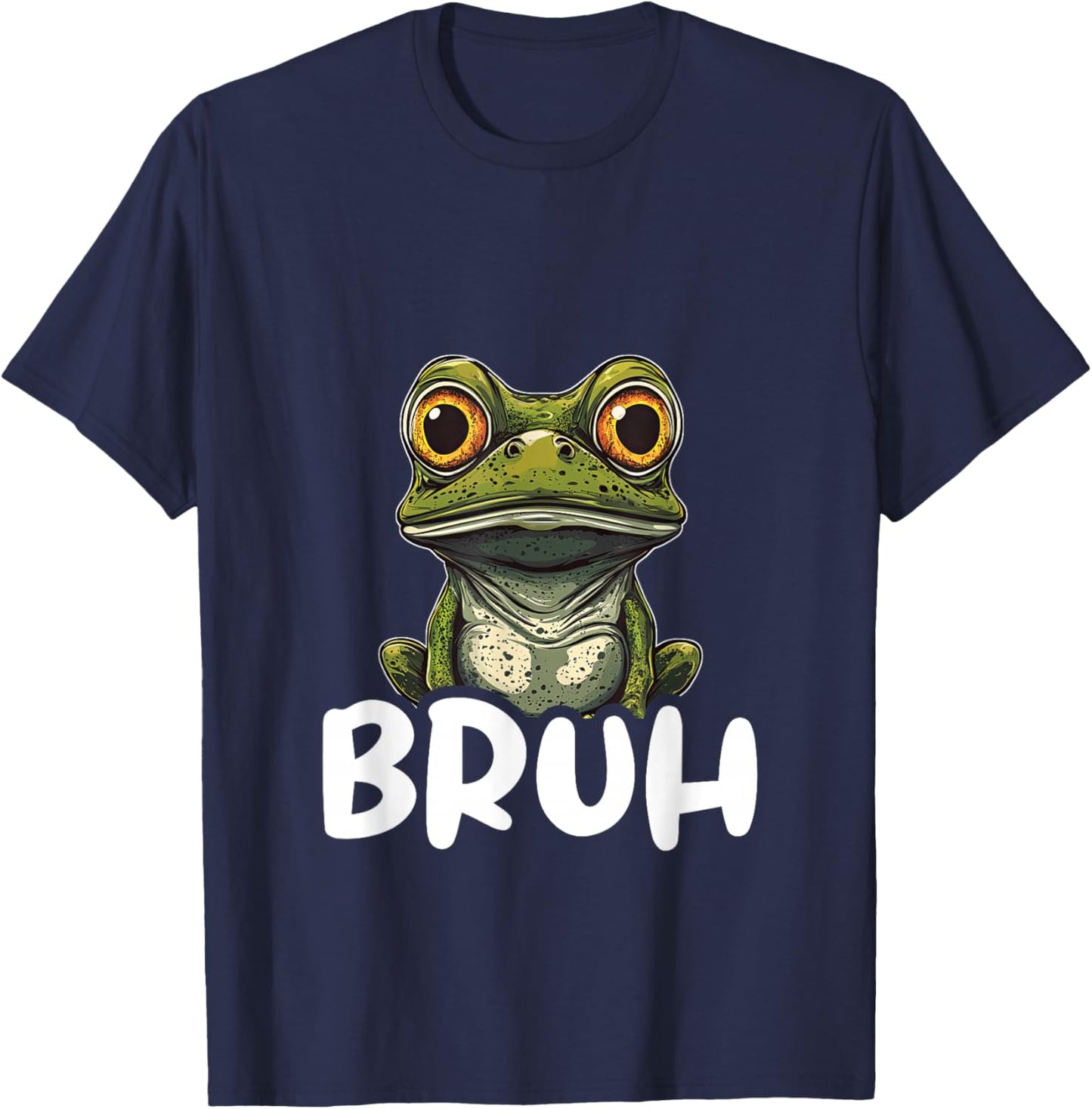 Frog Lover Bruh Funny Frog T-Shirt - T-Shirt | Navy