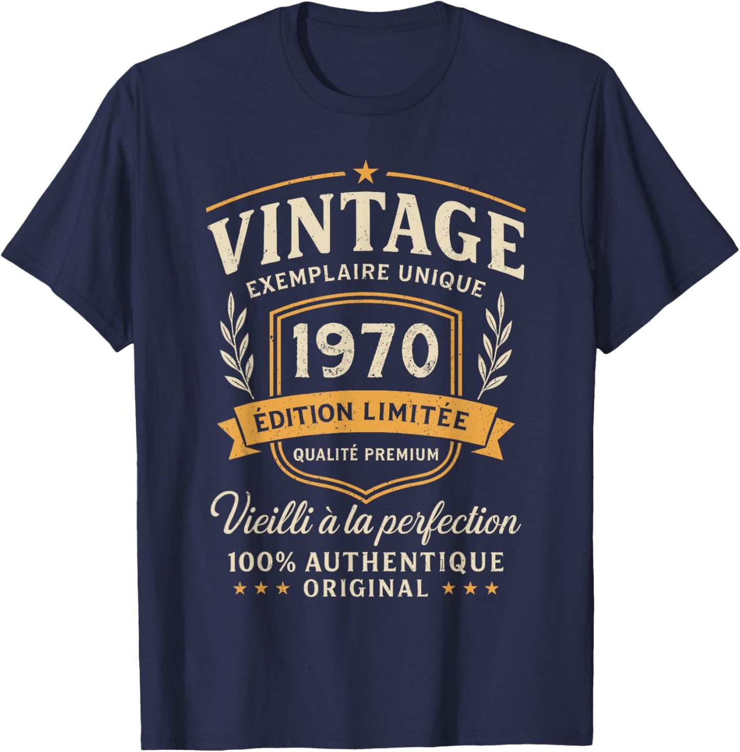 Birthday Gift 56 Years Vintage 1970 Humor 56 Years Man T-Shirt - T-Shirt | Navy
