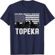 Exploring Americas Heartbeat Topeka Topekan American Flag T-Shirt - T-Shirt | Navy
