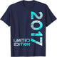 Limited Edition Vintage 2017 Boy Girl 9th Birthday T-Shirt - T-Shirt | Navy