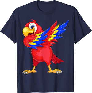 Cool Parrot Art Women Pet Bird Tropical Parrot Lover T-Shirt - T-Shirt | Navy