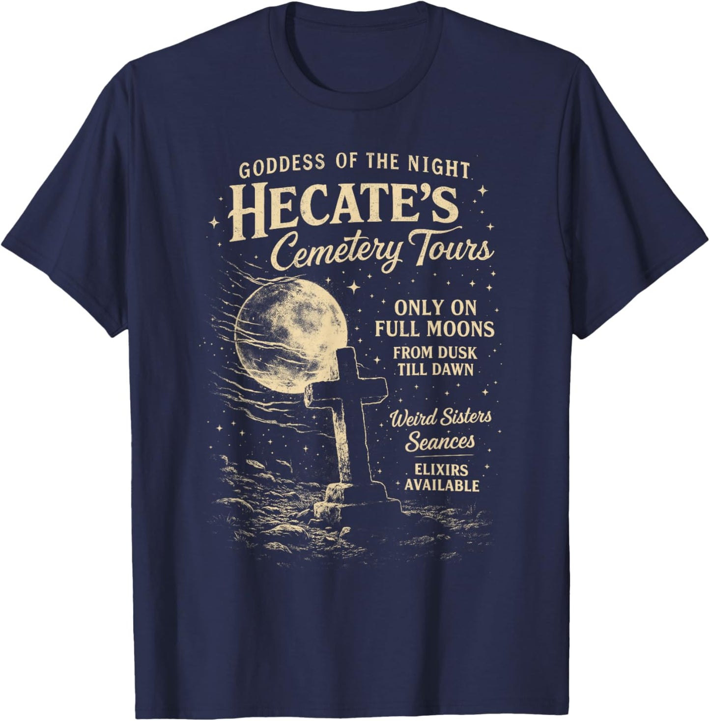 Hekate Hecate Greek Mythology Feminist Goddess of Witchcraft T-Shirt - T-Shirt | Navy