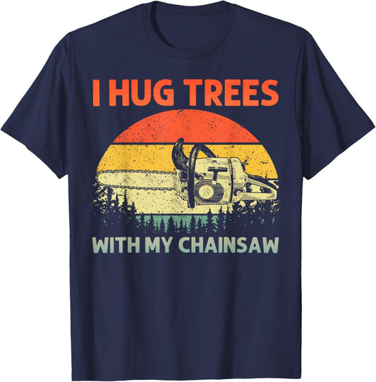 Best Chainsaw Art Women Lumberjack Arborist Chainsaw T-Shirt - T-Shirt | Navy