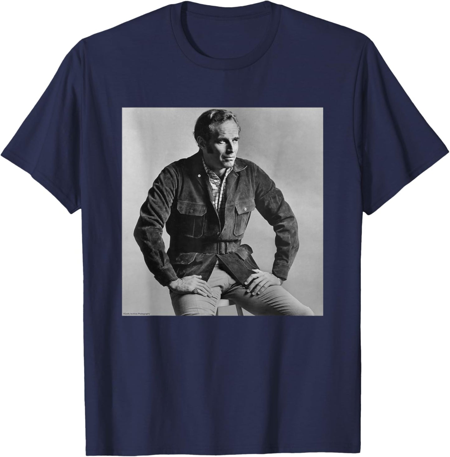 Charlton Heston Ben-Hur Actor Duffy Archive Photography T-Shirt - T-Shirt | Navy