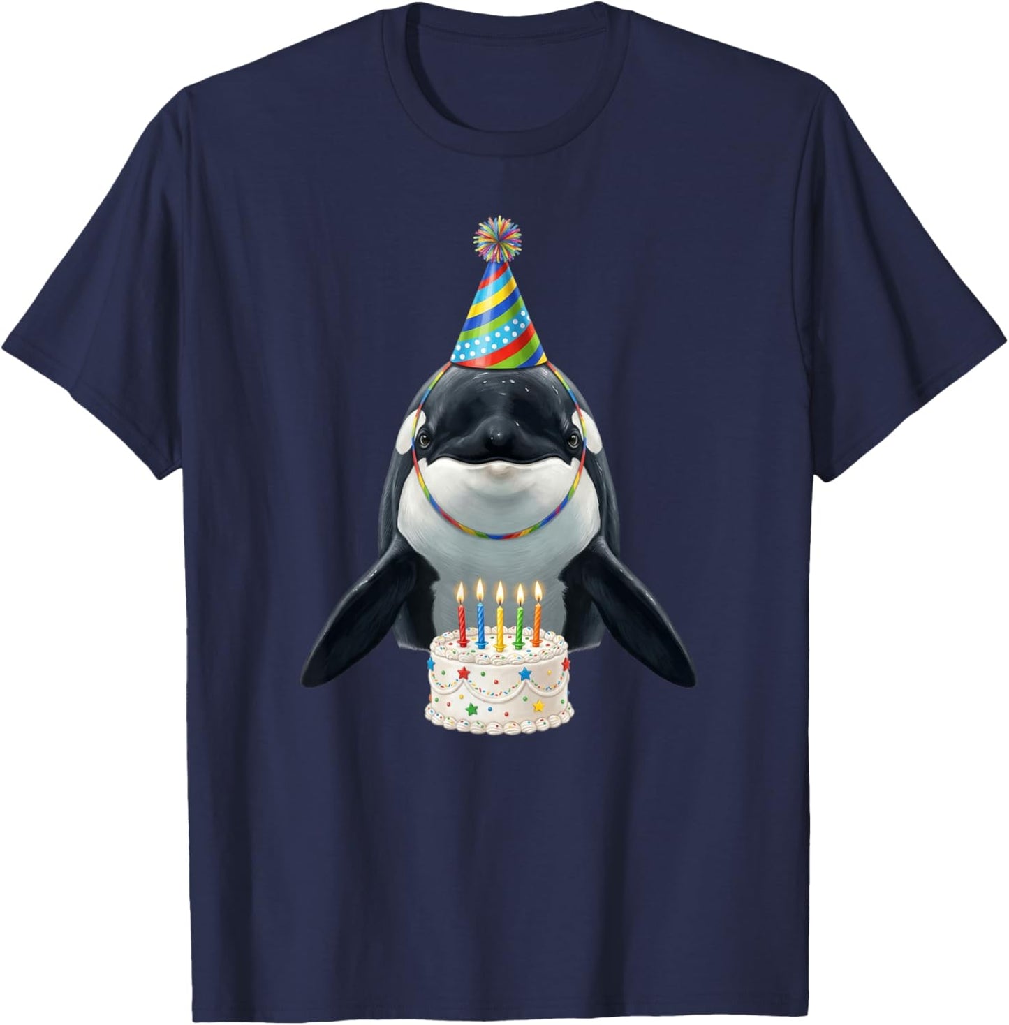 Orca Birthday T-Shirt - T-Shirt | Navy