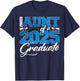 Proud Aunt Of A Class Of 2025 Senior Graduate Men Women T-Shirt - T-Shirt | Navy