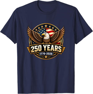 250 Anniversary USA Shirt Patriotic Shirts USA Eagle T-Shirt - T-Shirt | Navy