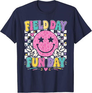 Field Day Fun Day Last Day of School Teacher Student T-Shirt - T-Shirt | Navy