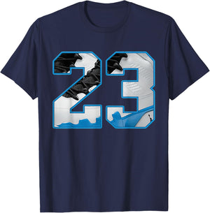 Number 23 Powder Blue 9s Matching Women T-Shirt - T-Shirt | Navy