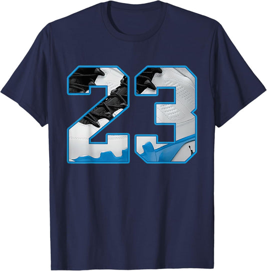 Number 23 Powder Blue 9s Matching Women T-Shirt - T-Shirt | Navy