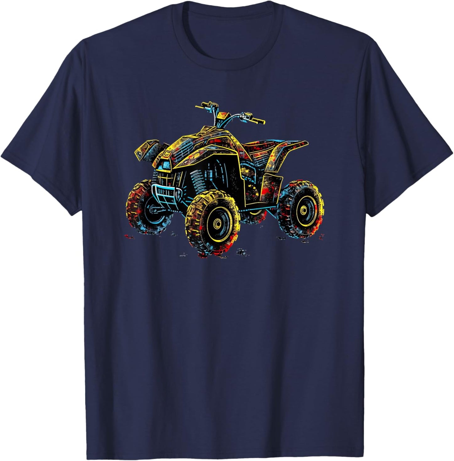 Quad 4 Wheeler ATV Racing: Thrills Offroad T-Shirt - T-Shirt | Navy