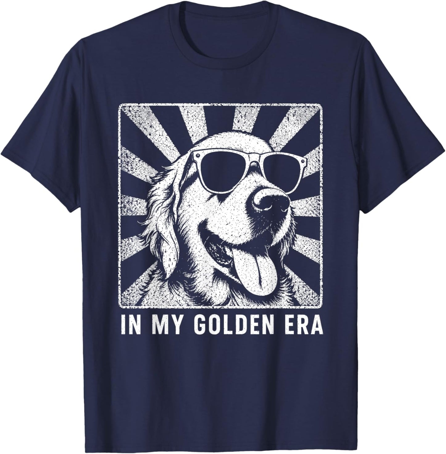 in My Golden Retriever 70s Era Funny Retriever Dog T-Shirt - T-Shirt | Navy