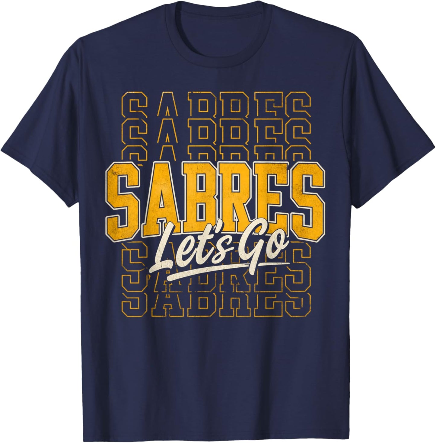 Vintage Sabres Retro Classic Gifts Women Kids T-Shirt - T-Shirt | Navy