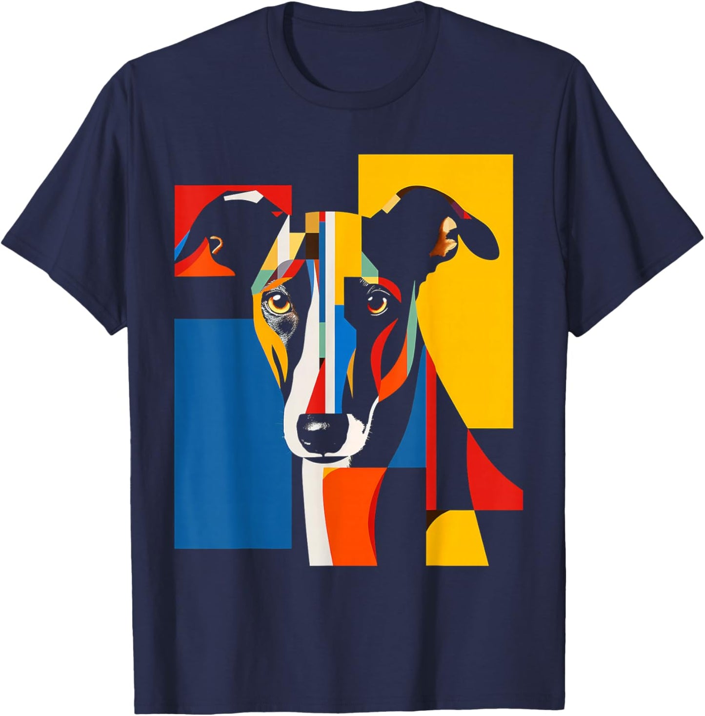 Greyhound Graphic Pet Artwork Dog Greyhound Women Kids T-Shirt - T-Shirt | Navy