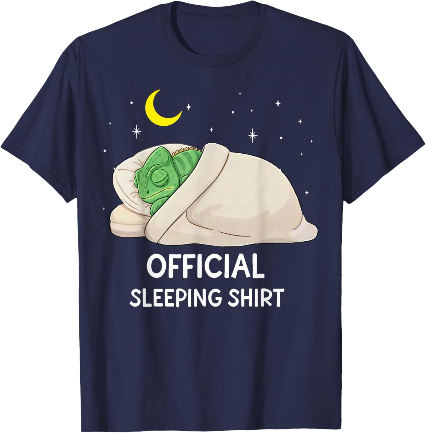 Funny Chameleon Official Sleepshirt Pajama Zoo Boys Girls T-Shirt - T-Shirt | Navy