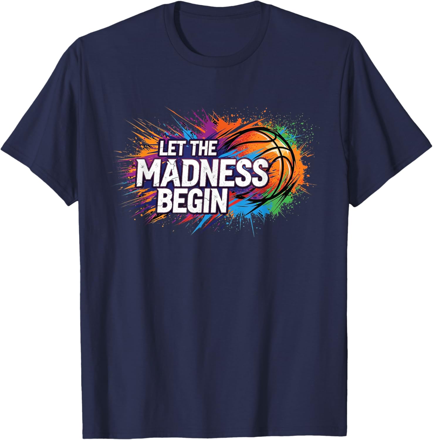 Game Day Madness - Ready for The Basketball Bracket T-Shirt - T-Shirt | Navy