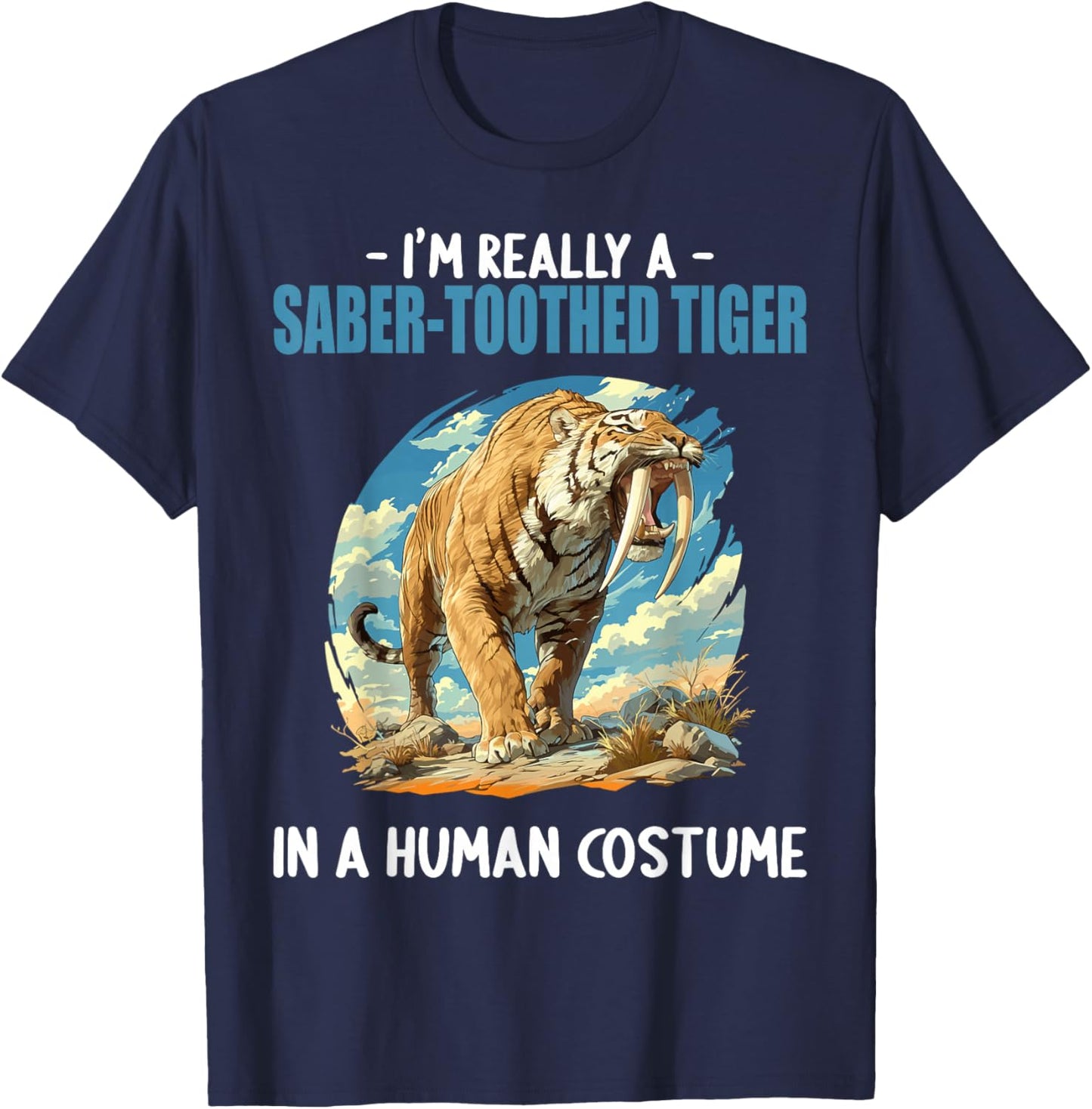Saber-Toothed Tigers Saber-Toothed Tiger T-Shirt - T-Shirt | Navy