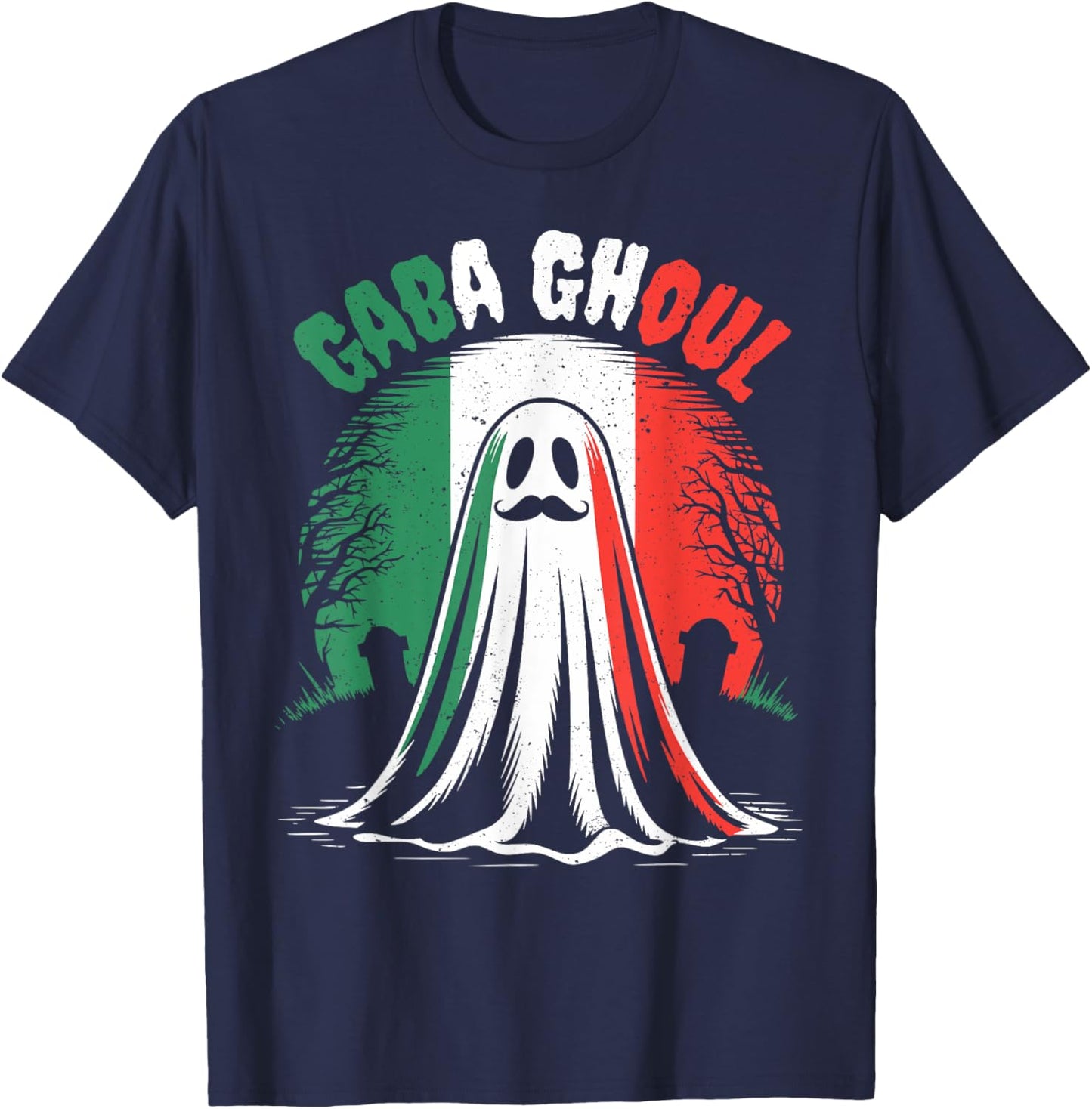 Gaba Ghoul Ghost Italian Halloween Funny Costume Men Women T-Shirt - T-Shirt | Navy