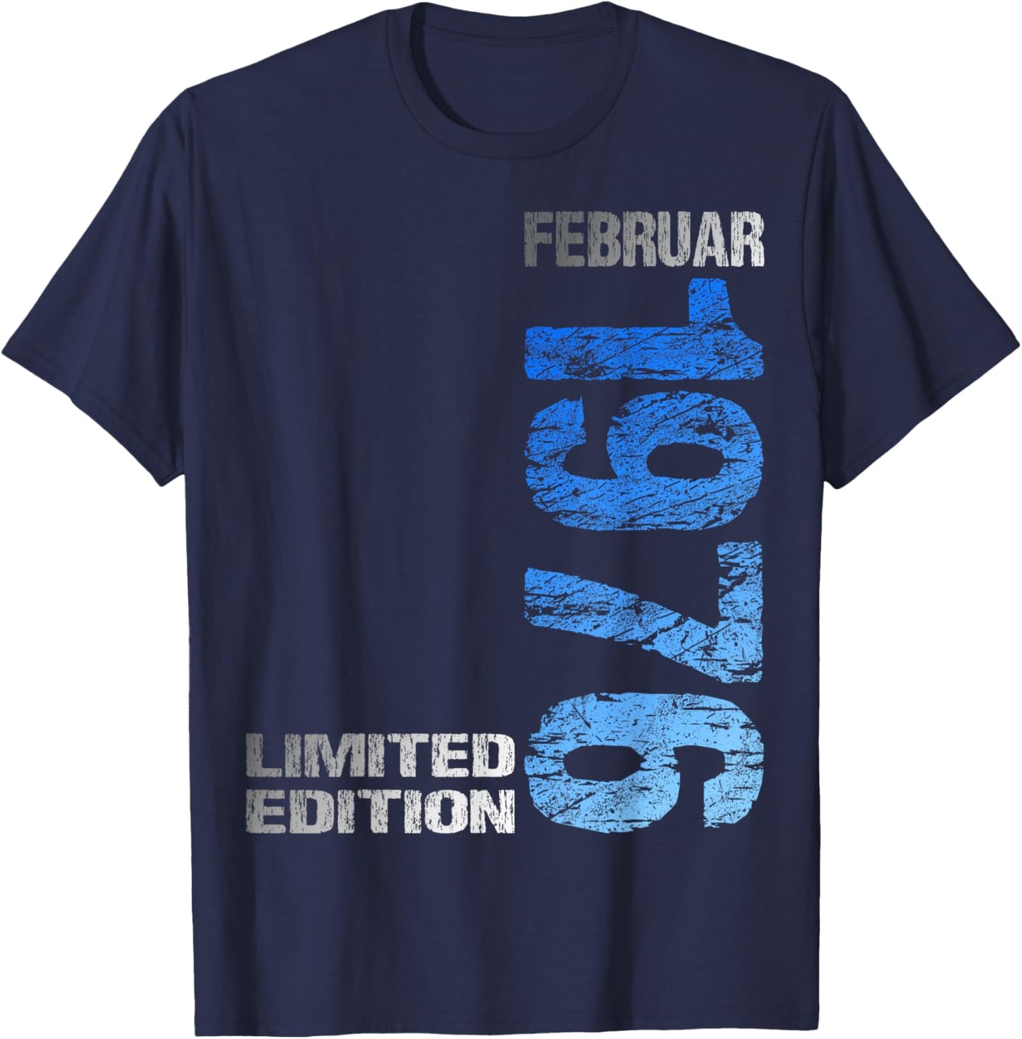 February 1976 Man Woman 50th Birthday Limited Edition T-Shirt - T-Shirt | Navy
