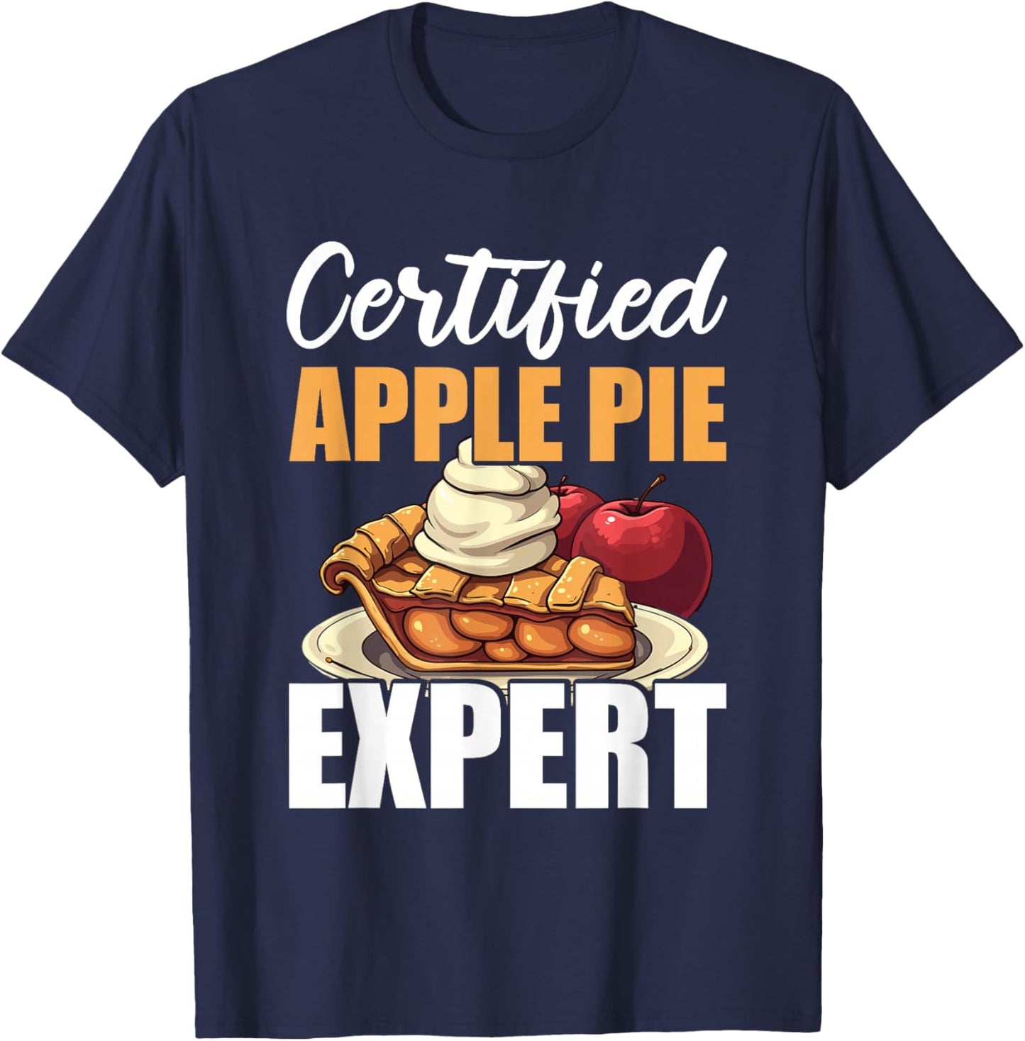 Apple Pie Food T-Shirt - T-Shirt | Navy