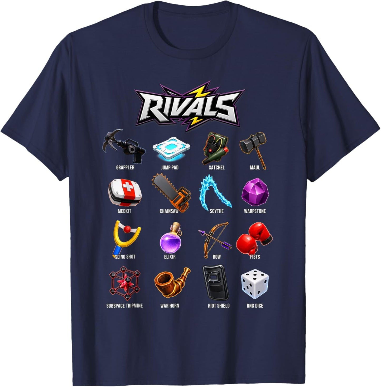 Rivals Showdown Squad Game Fun Meme T-Shirt - T-Shirt | Navy