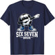 Six Seven Bruh Brainrot Gen Alpha Dabbing Football T-Shirt - T-Shirt | Navy