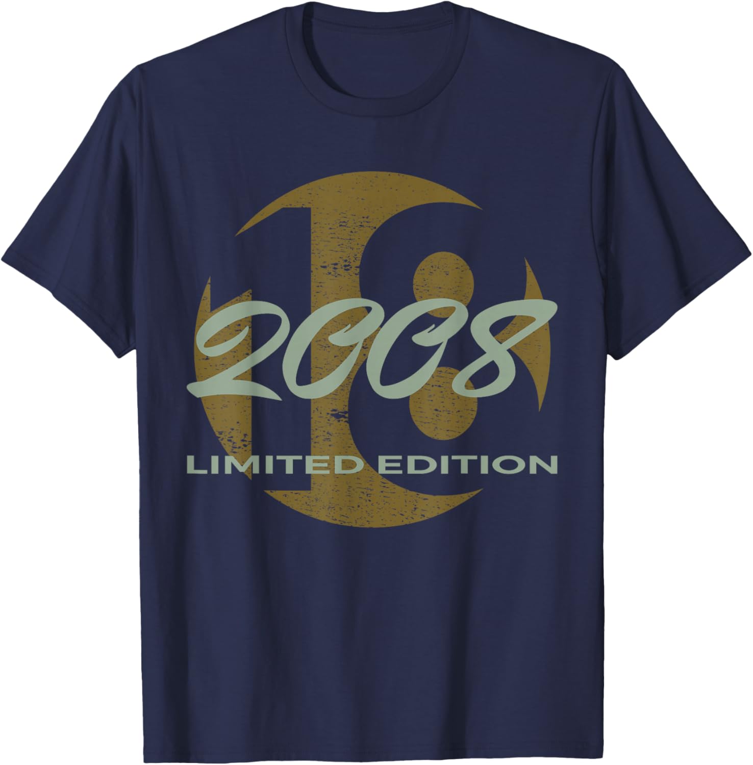 18th Birthday Girl Boy 18 Years 2008 Funny Gift T-Shirt - T-Shirt | Navy